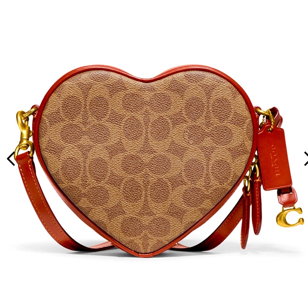 COPY - CoachHeart Signature Monogram Canvas Crossbody Bag 💛 Brand new ◡̈